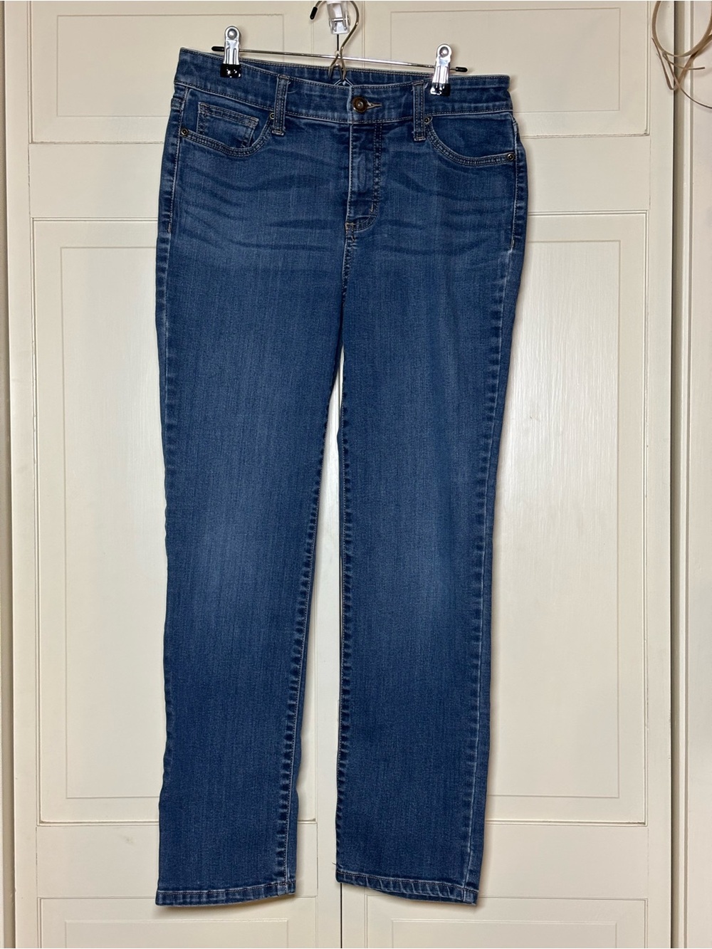 St. John's Bay Dark Blue Straight-Leg Jeans